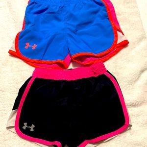 2 under armour shorts size 5